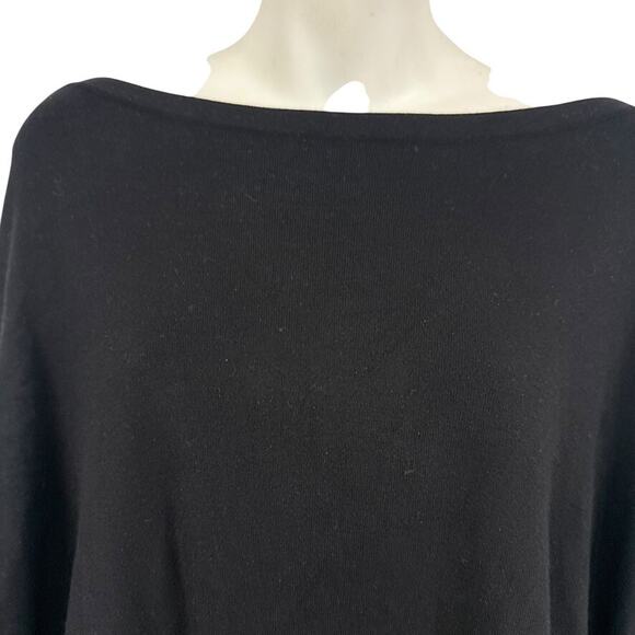 Talbots Woman Petite Pearl Beaded Pullover Open Sleeve Sweater Stretch Black 2XP - Picture 4 of 15